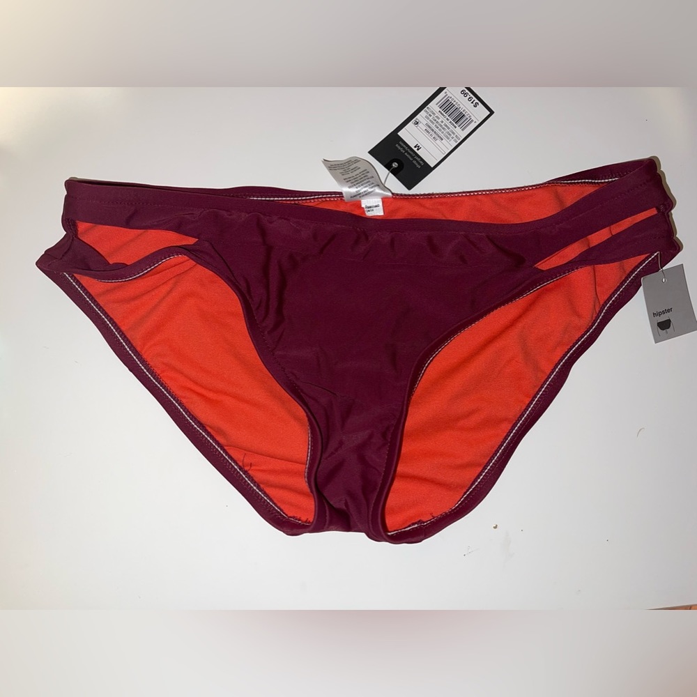 NWT maroon bathing suit bottoms